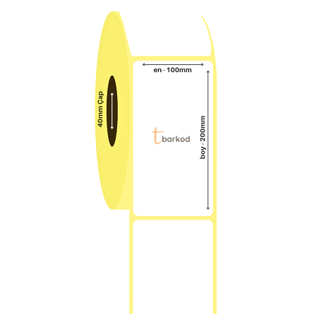 100x200 Vellum Etiket, 10x20 Vellum Etiket